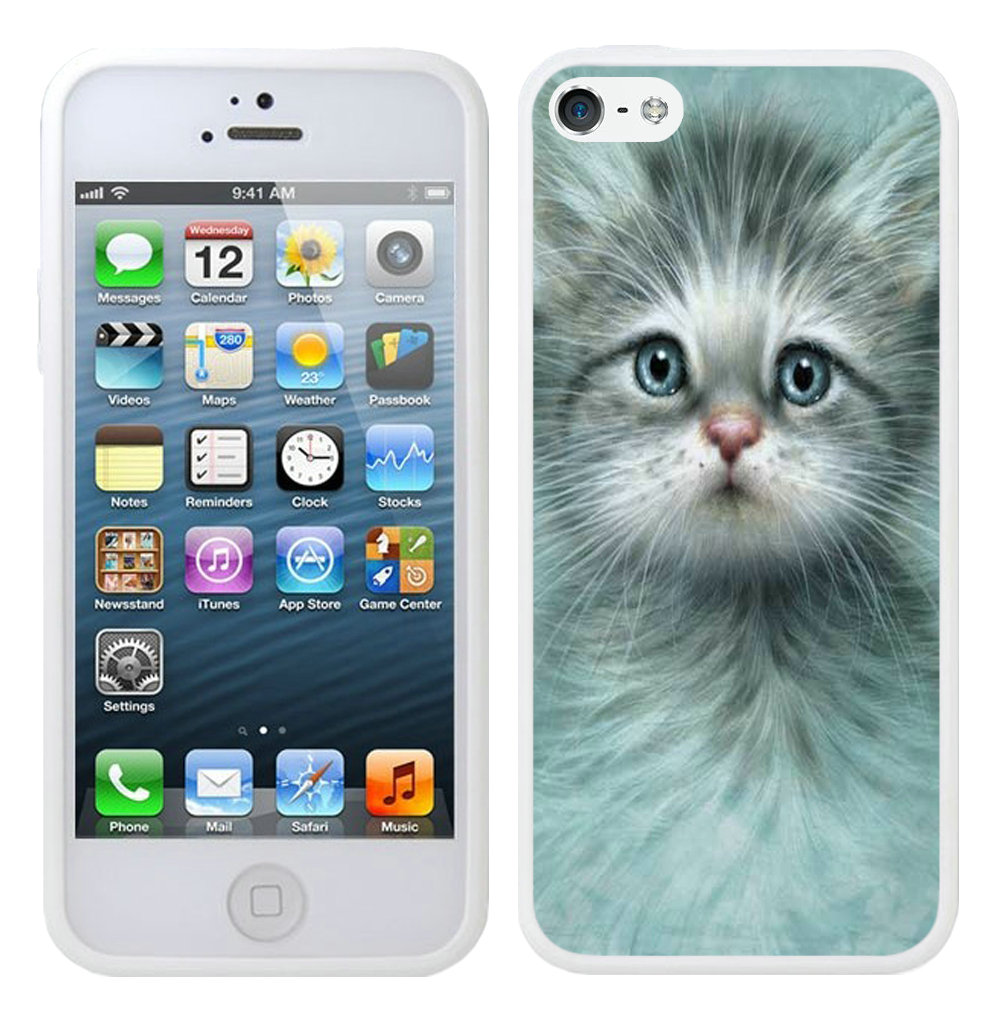 cat White iPhone 5 5S Case
